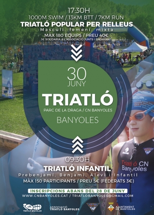 Obertes les inscripcions per participar al 10è Triatló Popular de Relleus de Banyoles